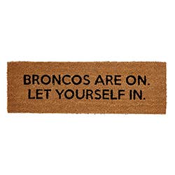 Denver Broncos Flocked Door Mat 